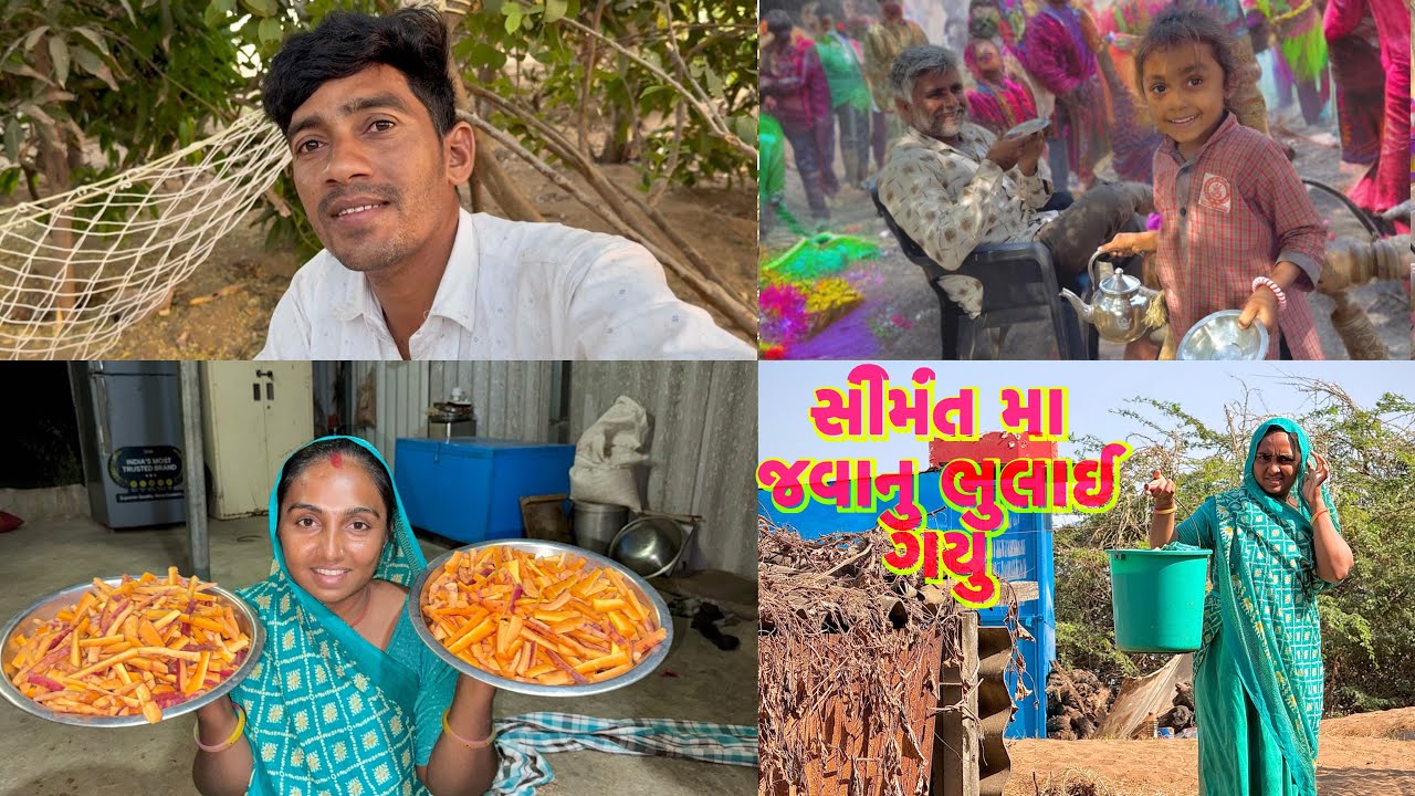 ક્રિષ્ના એ પહેલી વાર મહેમાન ને ચા આપી ☕Jamfal khadha 🍐 dhanji ni moj@desirasoikathiyawadi 