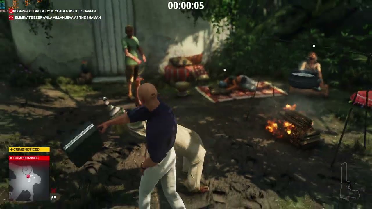 Hitman WoA Escalation Speedrun - The Merle Revelation Lvl 2 - 43 seconds