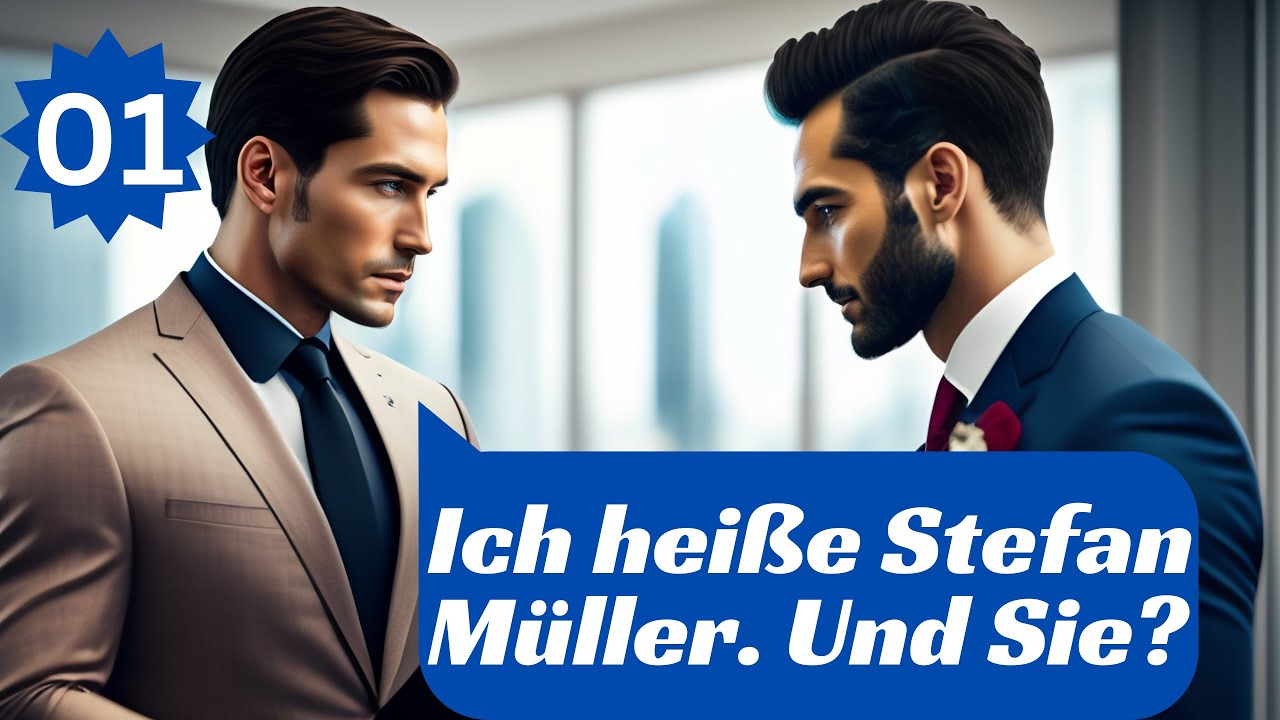 Deutsch lernen mit Dialogen | A1 | Begrüßung, Name und Land