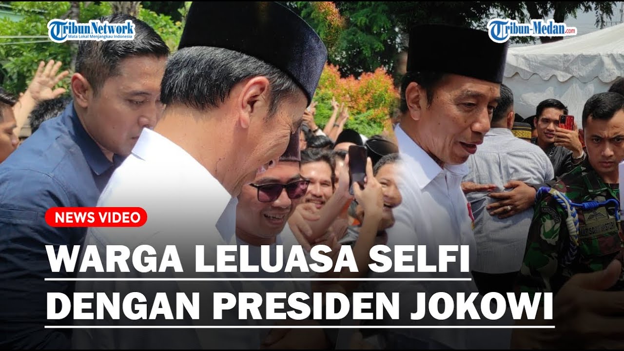 Warga Berbondong-bondong Serbu Jokowi usai Salat Jumat