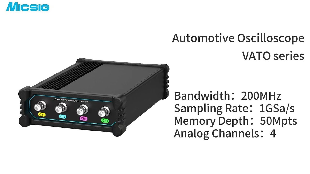 Micsig VATO2004 automotive oscilloscope video Introduction
