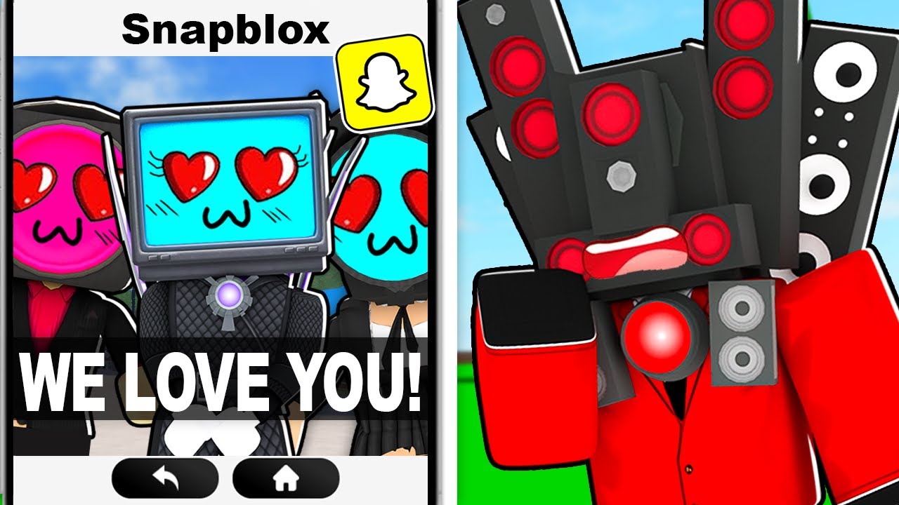 CAMERA WOMAN, TV WOMAN AND SPEAKERWOMAN SKIBIDI GIRLS HAVE A CRUSH ON ME! (Roblox Snapchat)