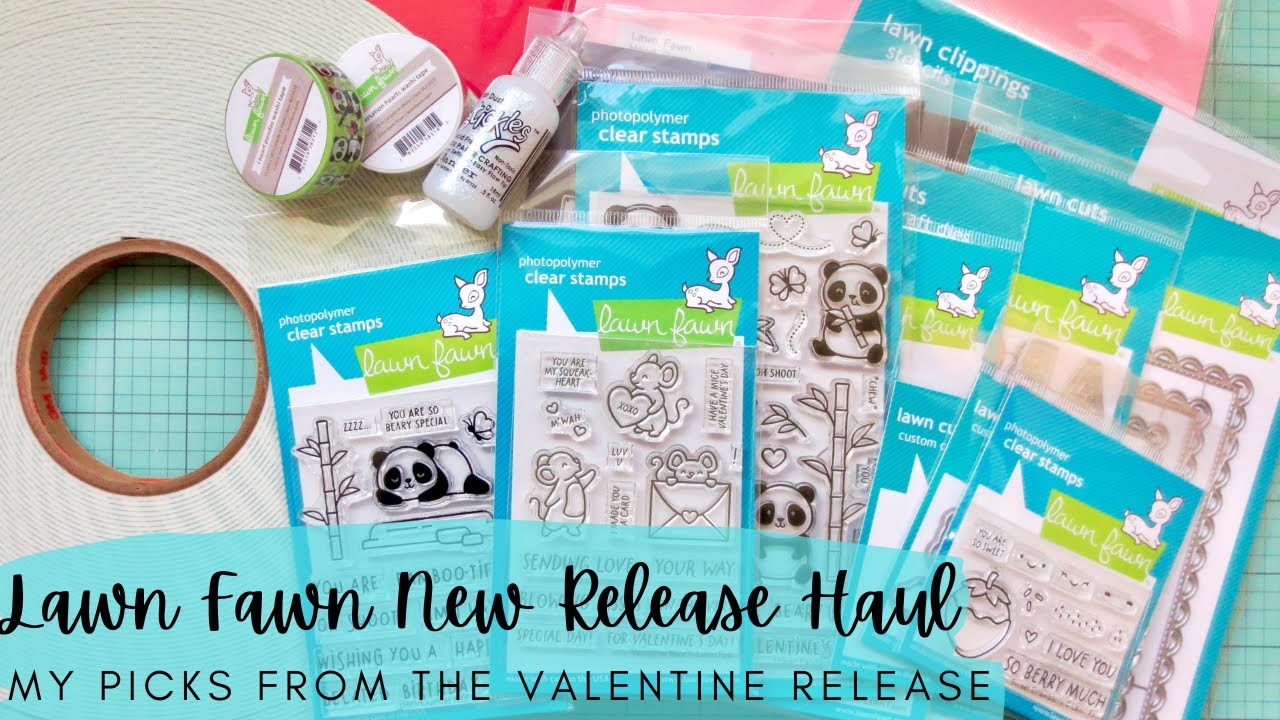 Lawn Fawn NEW RELEASE Haul | Valentine's Day Theme 2025 | Card Making Craft Supply Haul