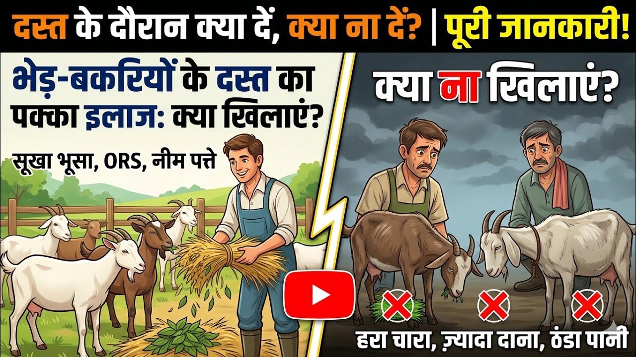 बकरियों के दस्त में क्या खिलाएं और क्या नहीं? 🛑 सर्दियों में सावधानी और पक्का इलाज |Bakri palan 2026