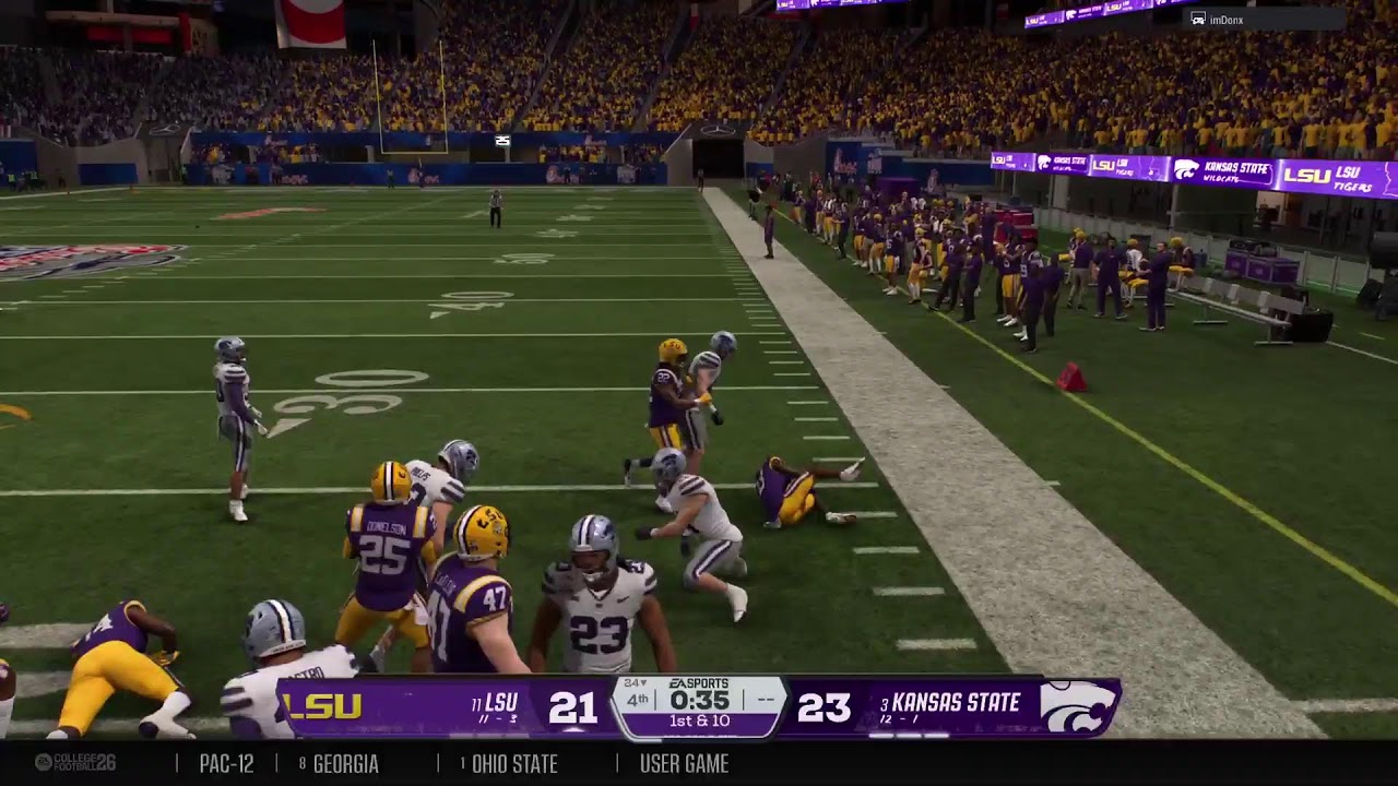 NCAA 26 Online Dynasty Gameplay: Peach Bowl LSU vs. Kansas State