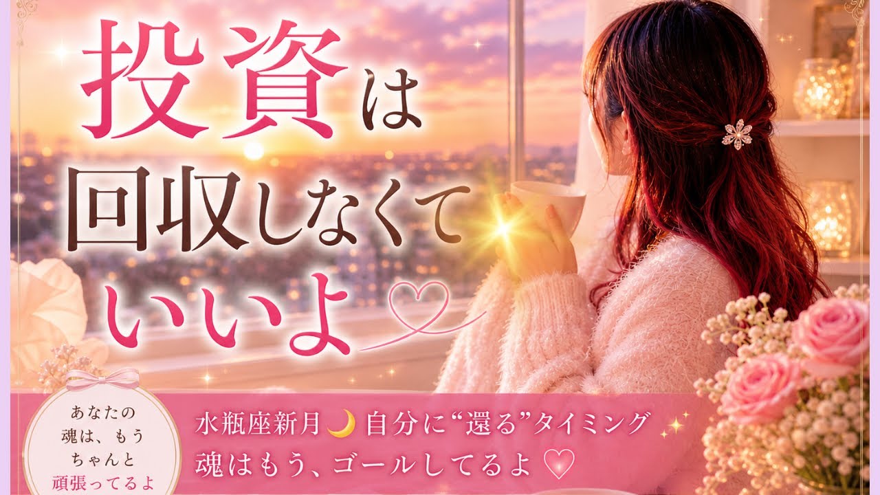 【水瓶座新月】投資は回収しなくていい😉魂はもうゴールしてるよ💓✨