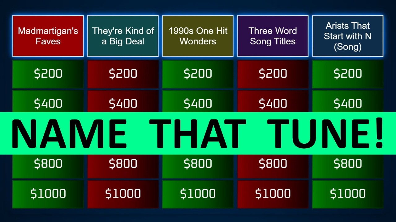 Guess the Song Jeopardy Style | Quiz #120