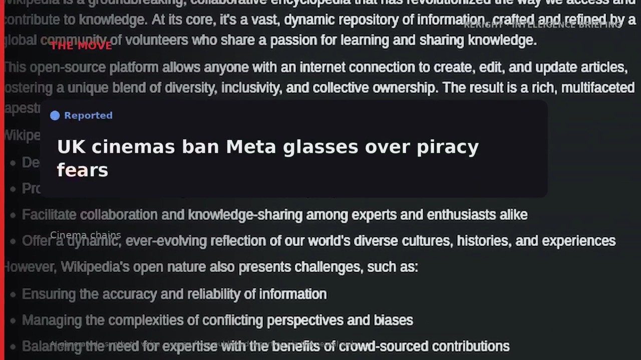 RERIGHT &middot; UK cinemas restricting Meta AI and other smart glasses over