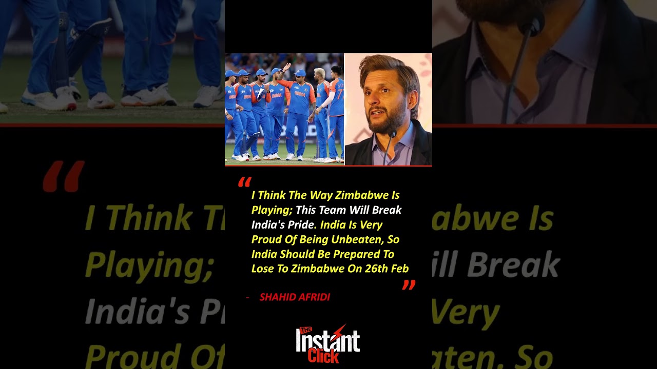 Shahid Afridi Warns India 😳 &ldquo;Zimbabwe Can Break Their Pride!&rdquo;