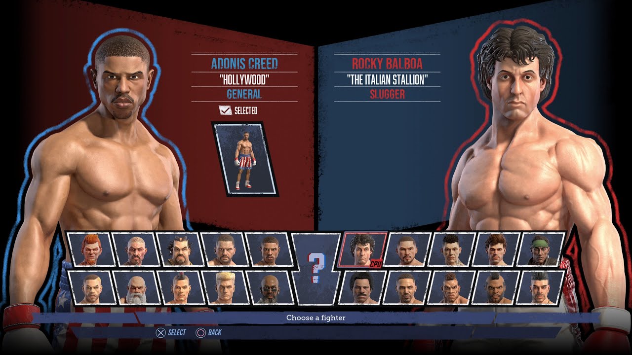 Big Rumble Boxing: Creed Champions - Character Select Screen (4k 60fps)
