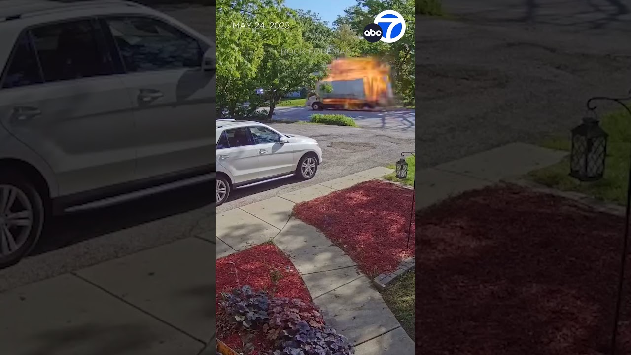 Truck explosion caught on video