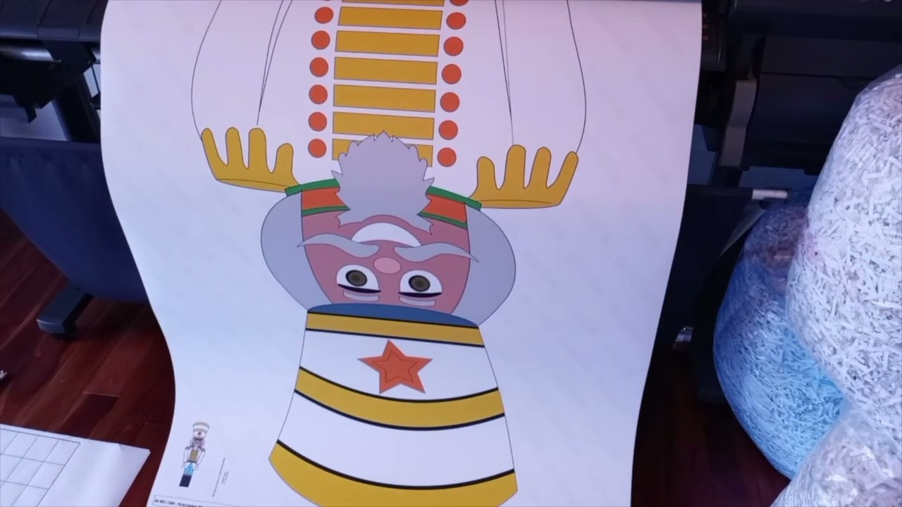20231202 6ft tall Nutcracker Colour Peel n Stick Print
