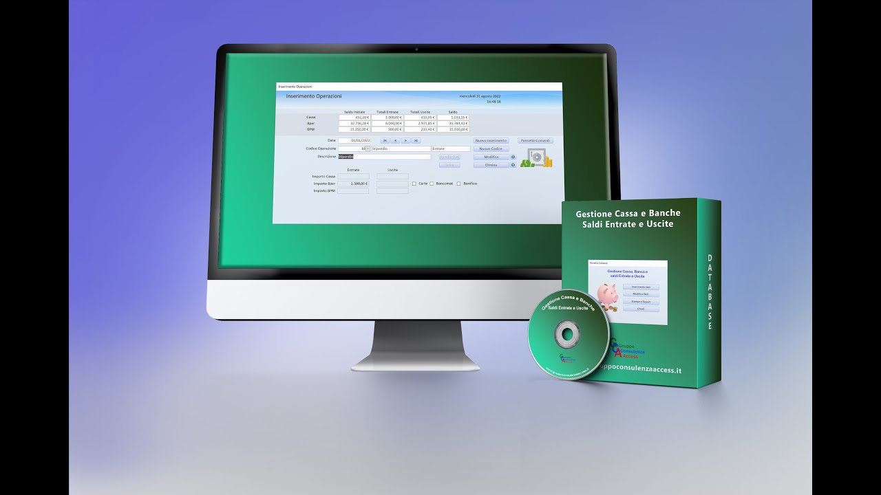 Access: Gestione Cassa Banche e Saldi Entrate e Uscite -Tutorial 206 Bis