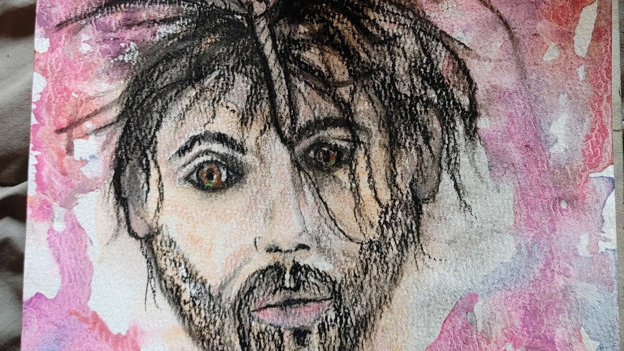 #watercolor 🎨 Creation Process🎨 #intuitiveart #charcoal #artista