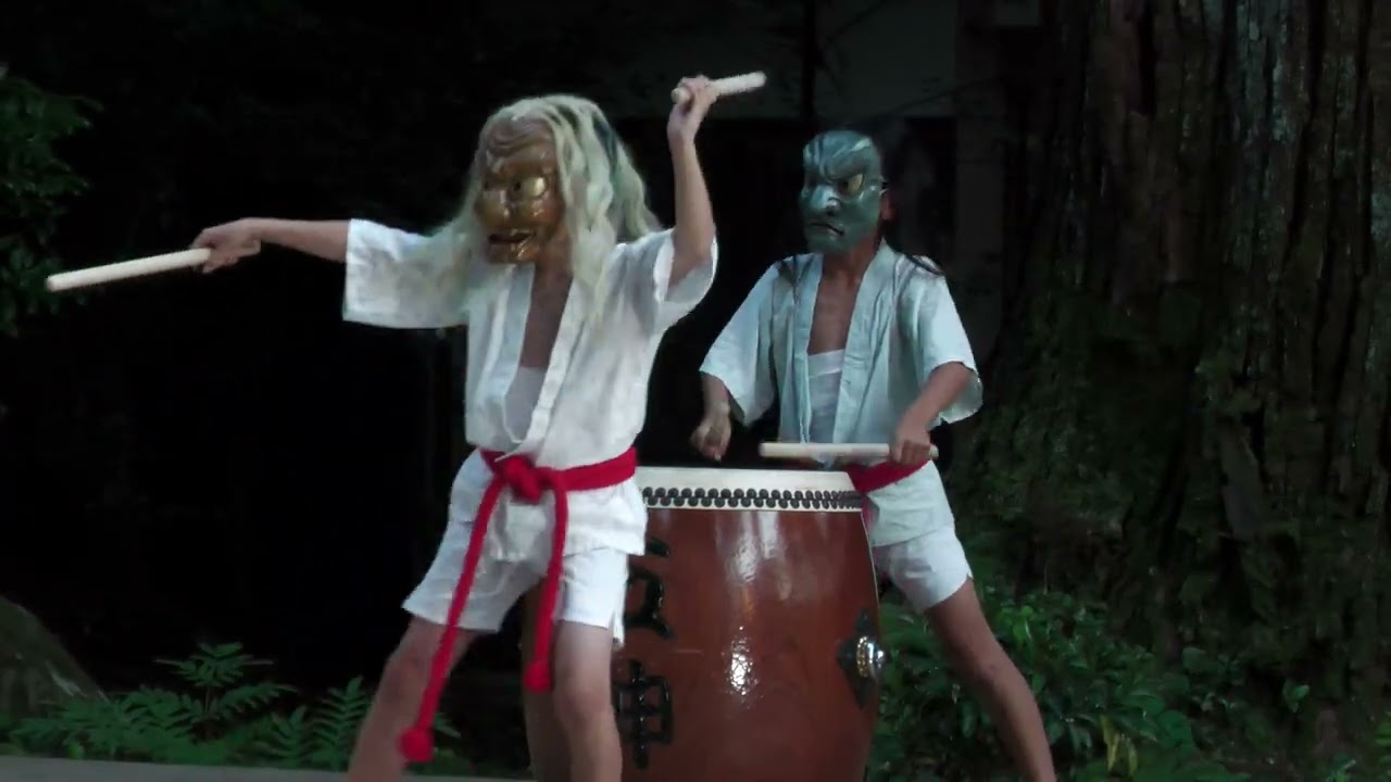 三島神社夏祭り　久万山五神太鼓　奉納