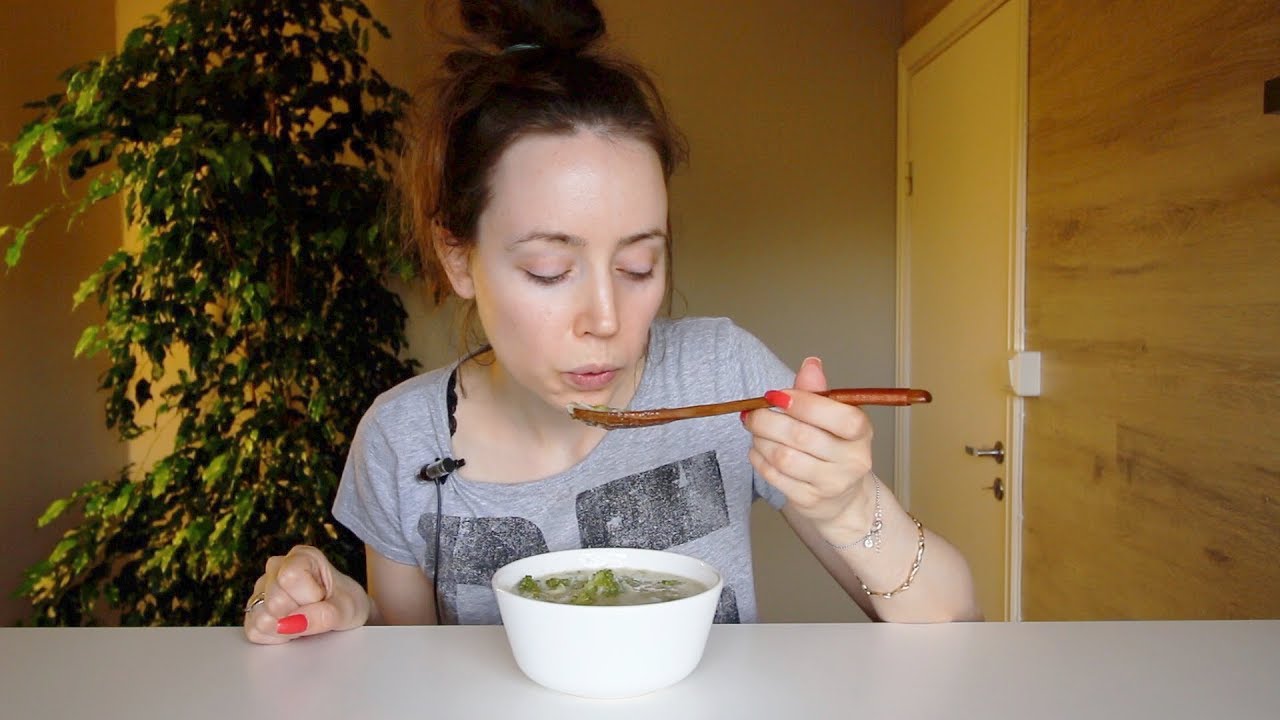 ASMR Eating Sounds Cauliflower Soup