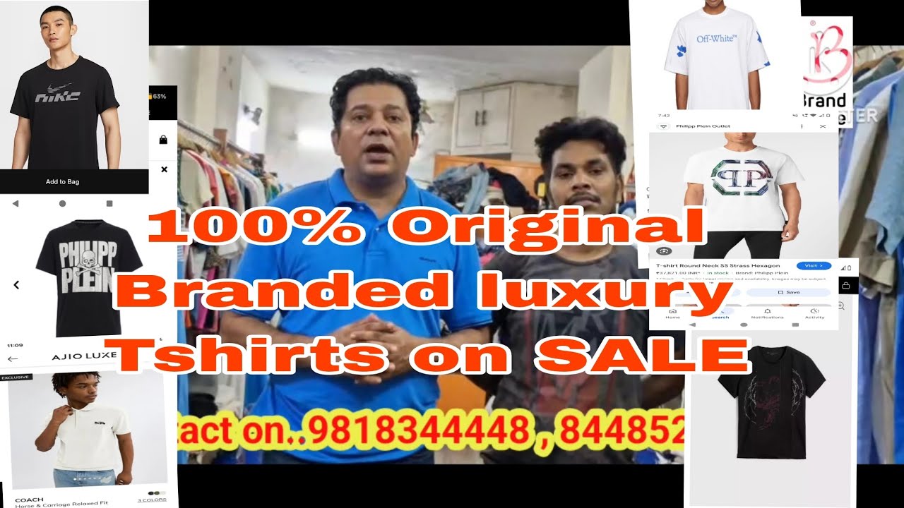 100% Original Branded luxury Tshirts Men lUpto 95% Off l ExportSurplus Store Delhi India l SALE l