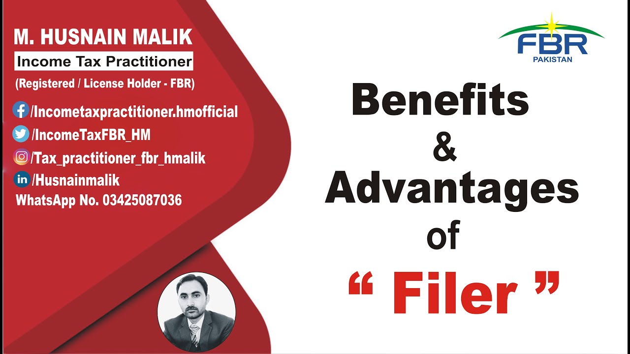 #Benefits & #Advantages of #Active #Tax #Payer / #Filer - M. Husnain Malik - Income Tax Practitioner