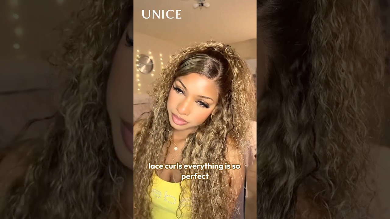 Парик UNice Bye Bye Slip&trade; с кружевной передней частью, карамельно-коричневый с медово-светлыми пр...