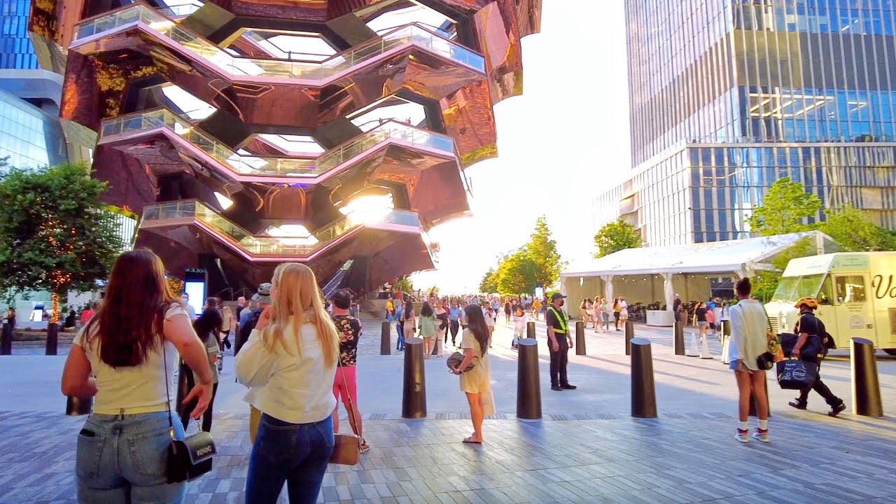 ⁴ᴷ New York City Walking Tour: Explore High Line Park, Hudson Yards Vessel, Mercado Little Spain 🔥