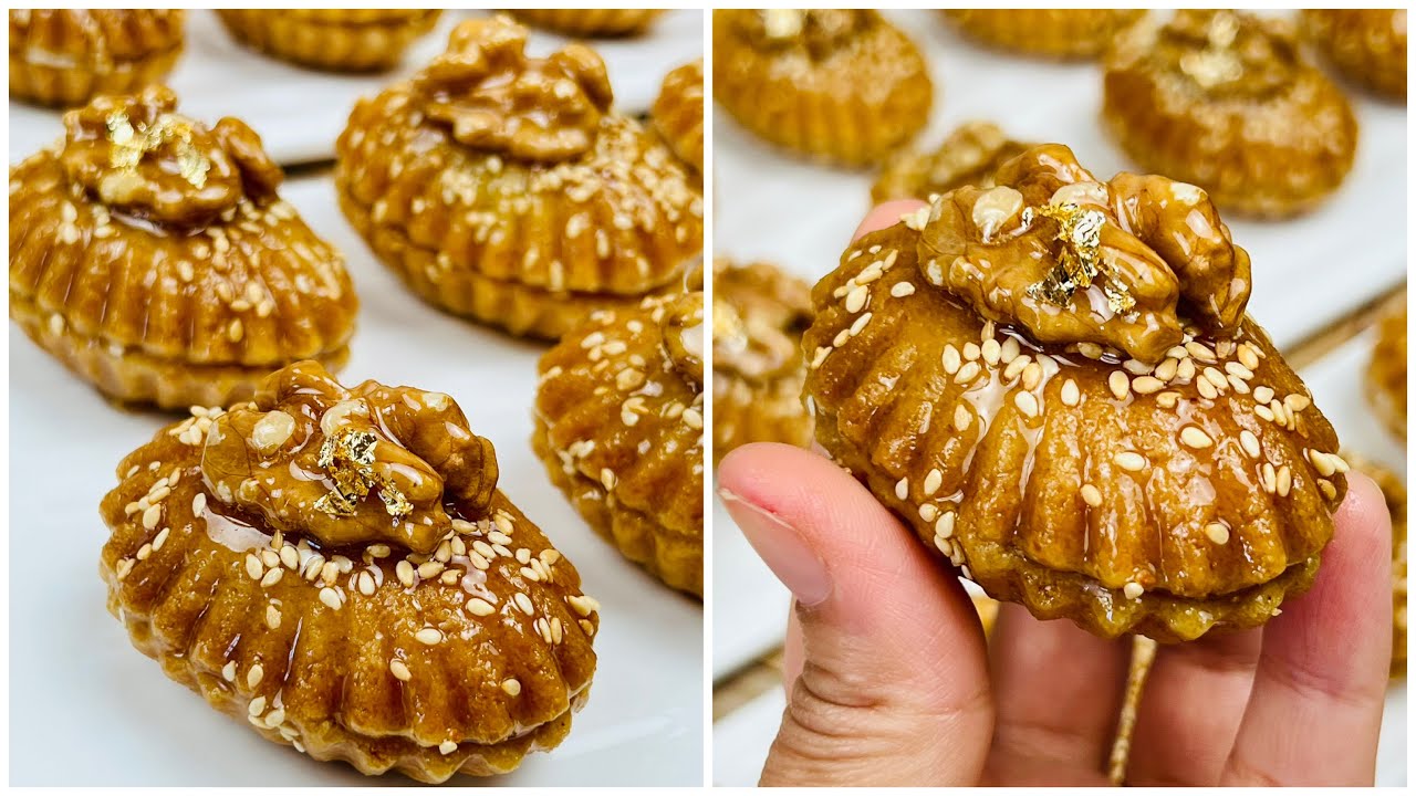 #حلويات_العيد / ألذ حلوى معسلة للعيد وللمناسبات بكريمة رووعة فالبنة