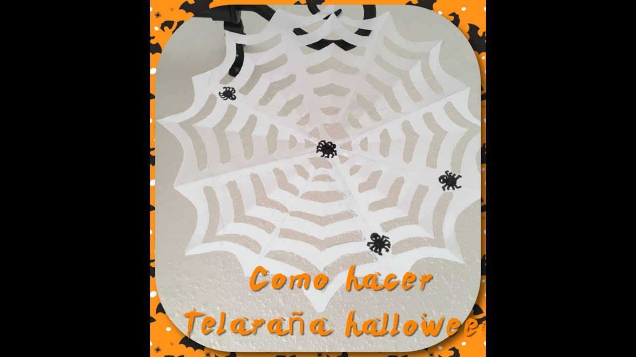 Como hacer telaraña de papel facilísimo y araña 🕷para halloween/ como fazer teias de arahna