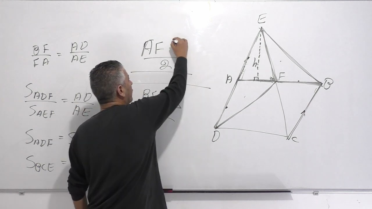 גיאומטריה כיתה י 5 יחידות-משפט תלס ויחס שטחים.שאלה לא מהקלות כדאי לנסות ולהתאמן על זה.