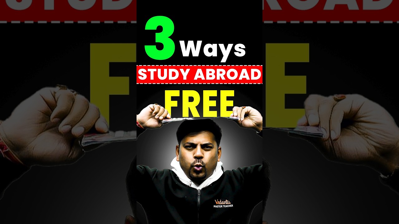 3 Ways to Study Abroad for FREE 🤩✨ #studyabroadfree #studyabroad #shorts #education