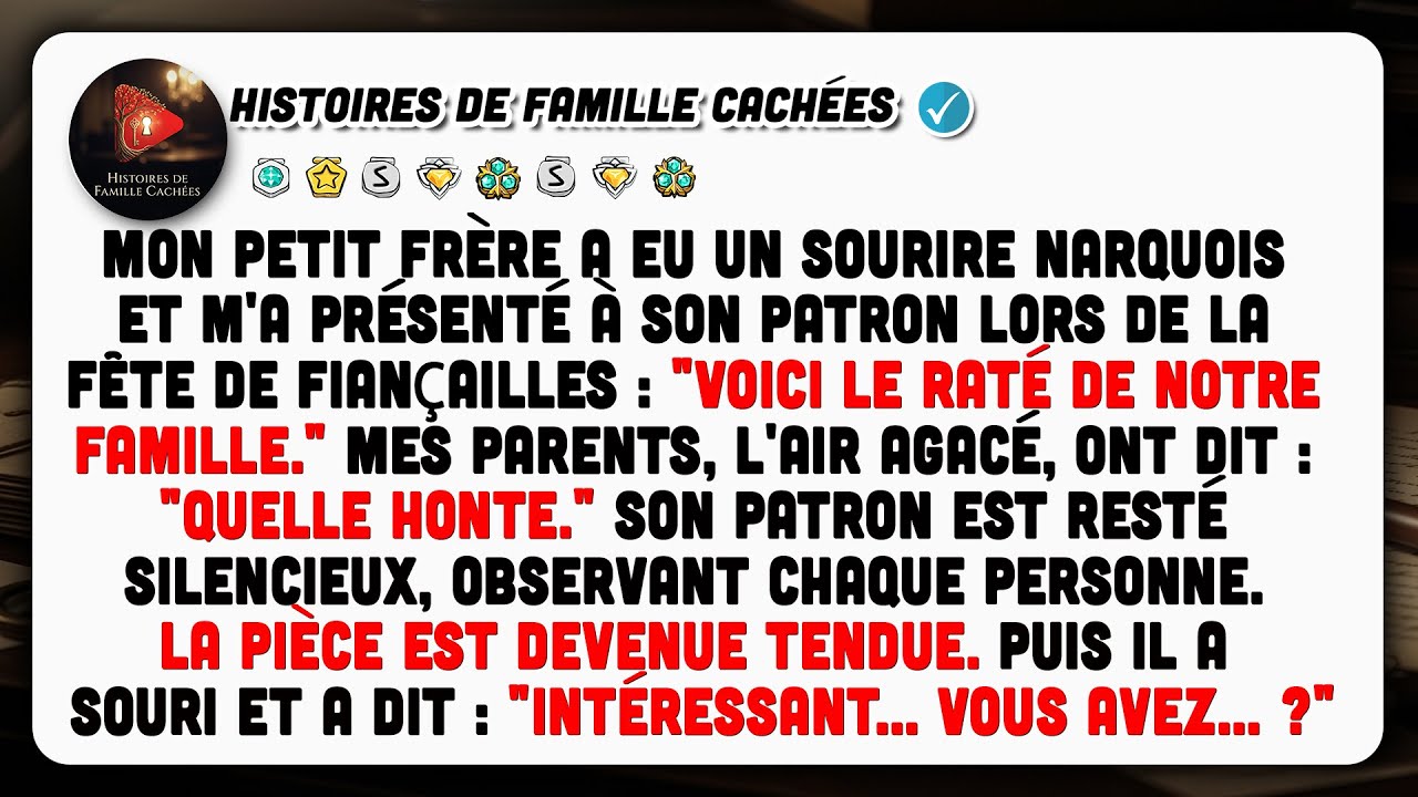 Mon Frère M'a Présenté Comme Un Raté. Son Patron A Alors Parlé D'une Voix Douce.