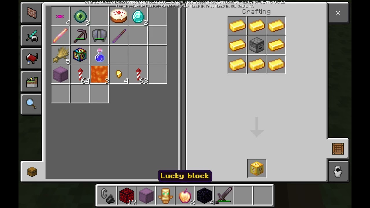 how to crafting astral lucky block
