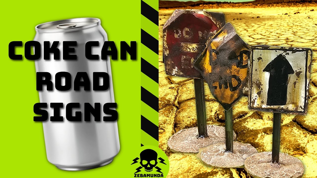 Easy To Build  Coke Can Road Signs | Fallout Wasteland Warfare | Terrain| Crafting