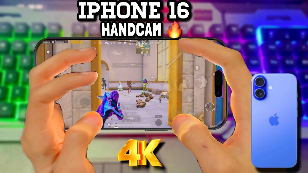 Iphone 16 pubg 90Fps handcam pubg 2025 🔥 HDR+ Extreme graphics / new update Pubg Mobile Test!
