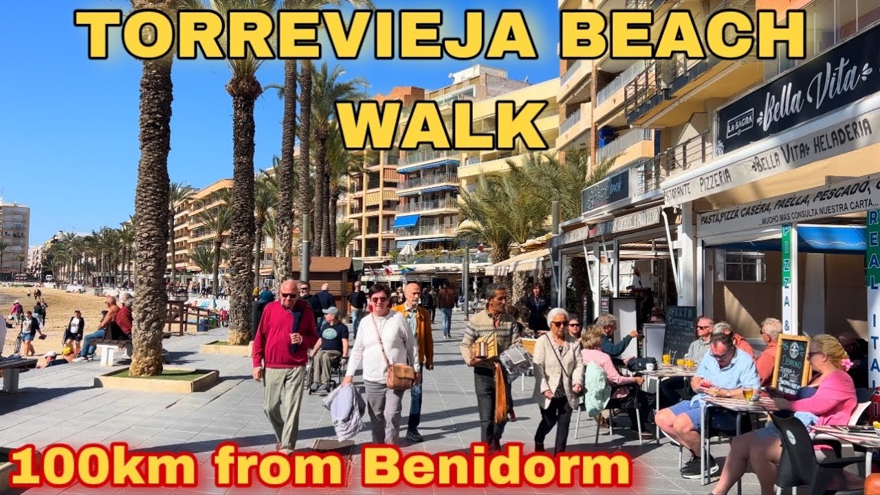 TORREVIEJA Beach Walk - First Impression! 🏖️  #benidormbyana #torrevieja