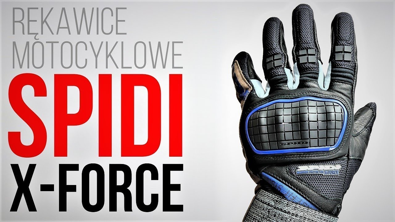 Spidi X-Force - krótkie rękawice motocyklowe na lato z innowacyjnym systemem zapinania Easy Fit