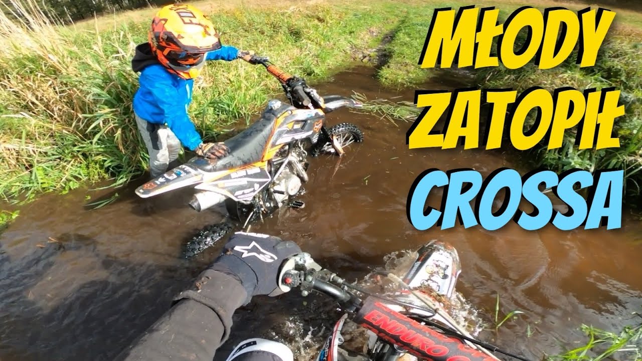 Drogi cross zatopiony / Młody wjechał do głębokiej rzeki i ledwo udało się go wyciągnąć / MRF 140 rc