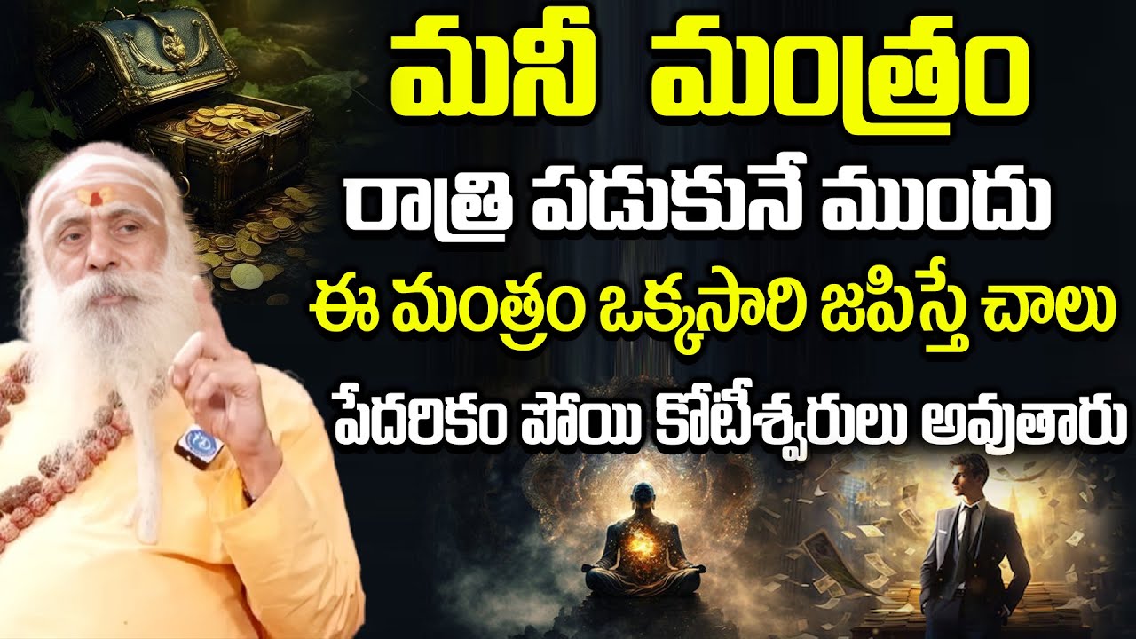 కోటీశ్వరులని చేసే మంత్రం.! | Santh Sadananda Giri About Money Mantram | How To Learn Money