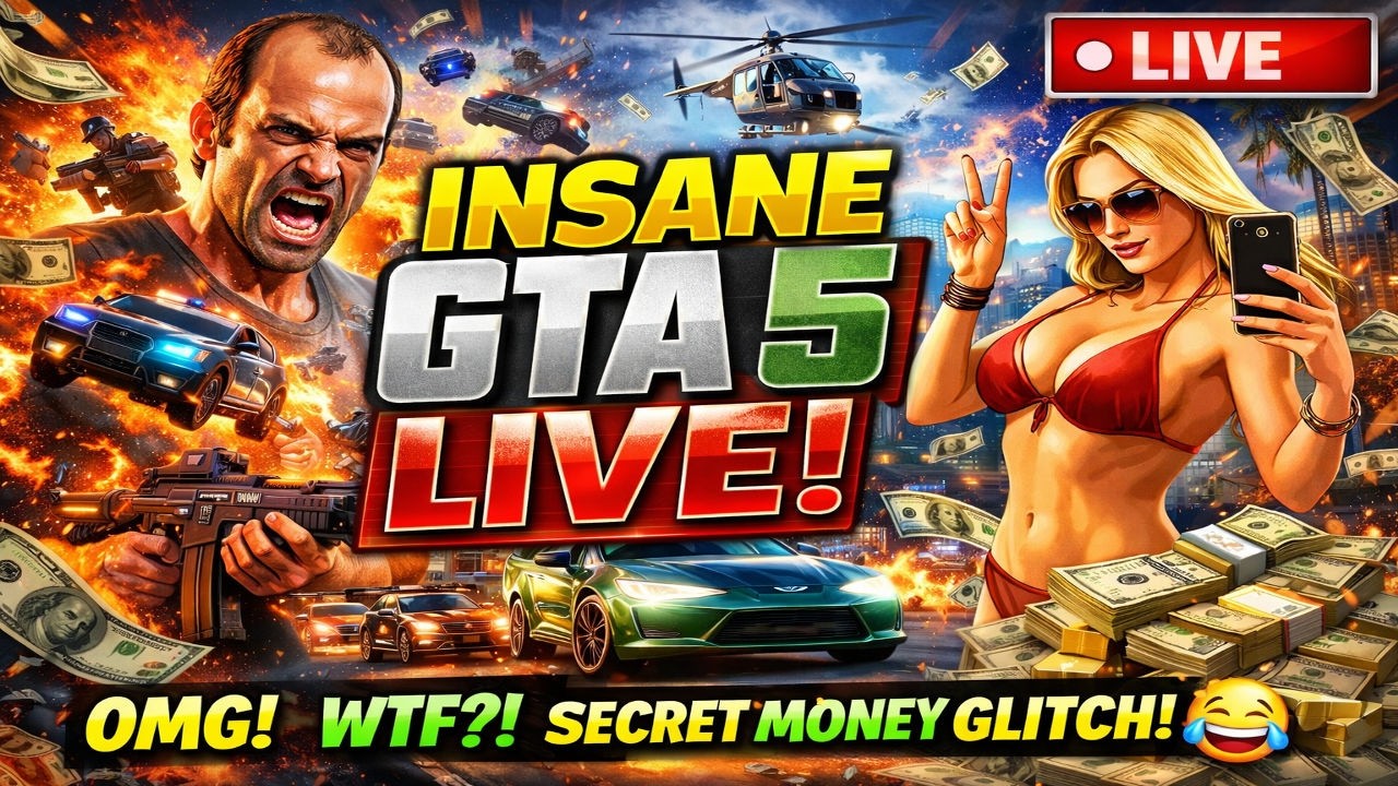 GTA 5 LIVE 🔴 | INSANE CHAOS, POLICE CHASE & UNLIMITED MONEY?! 😱