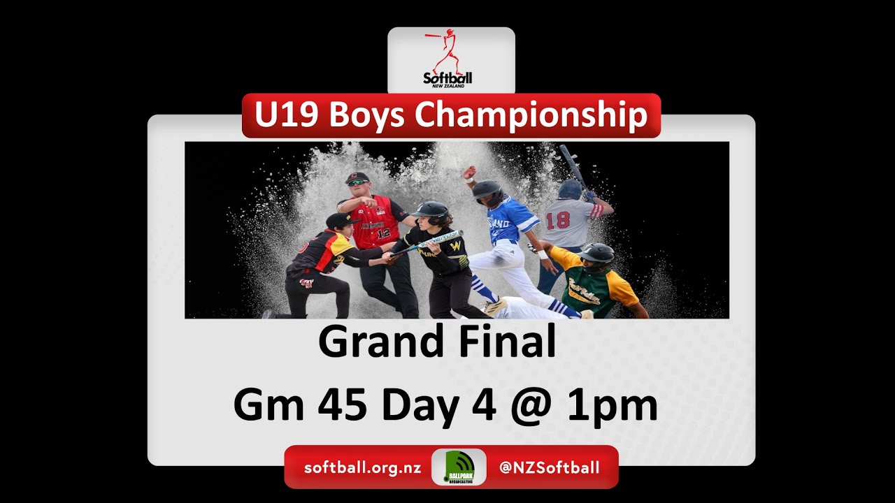 Softball NZ | 2024 U19 Boys Championship | Grand Final 7/1/2023 1pm
