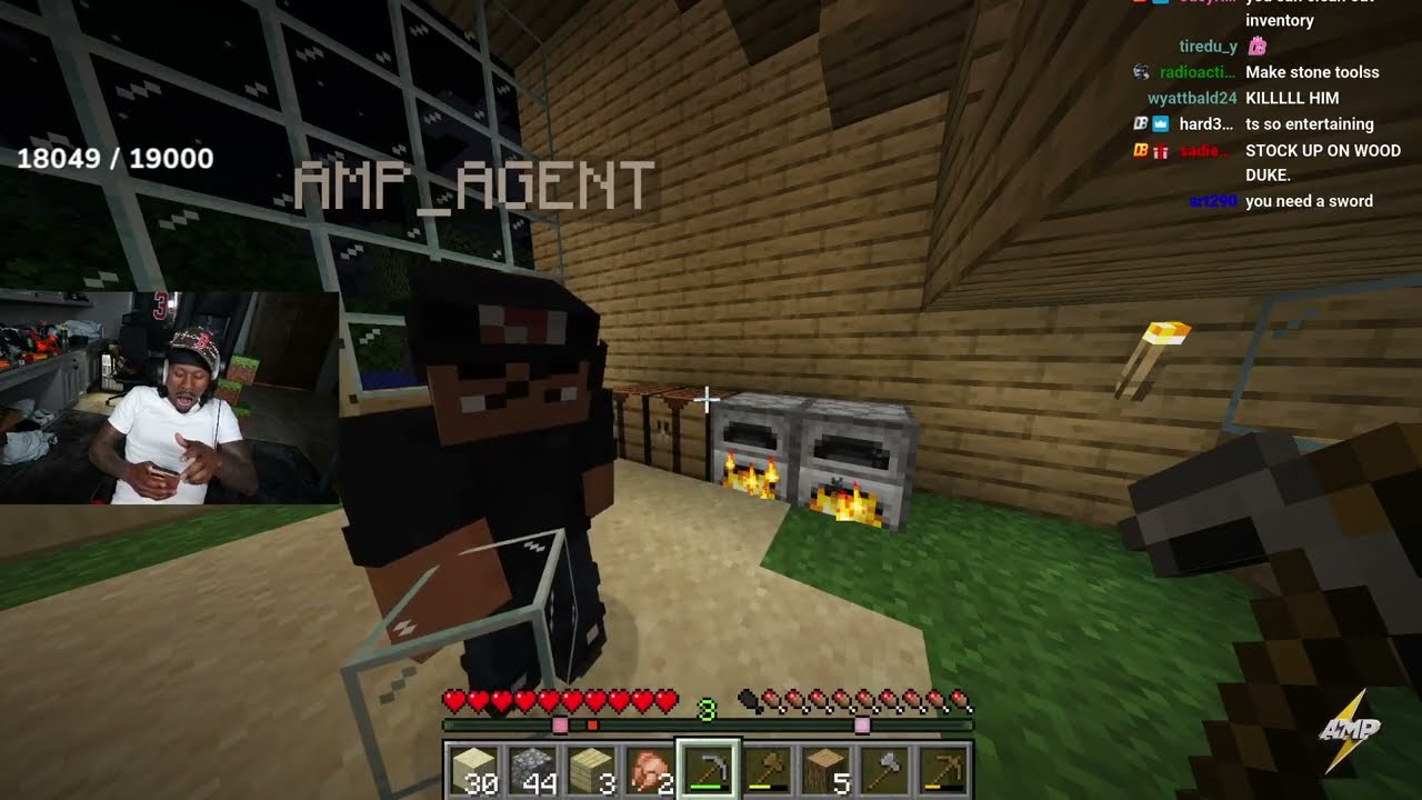 Duke Dennis Plays Minecraft For The First Time With The Amp Guys