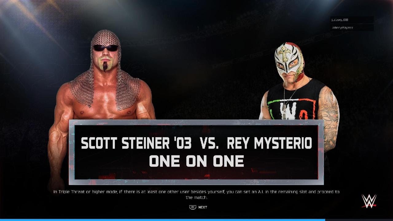 WWE 2K25 scott steiner vs rey mysterio