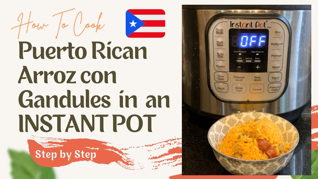 INSTANT POT PUERTO RICAN RICE ARROZ CON GANDULES //INSTANT POT PUERTO RICAN RECIPE