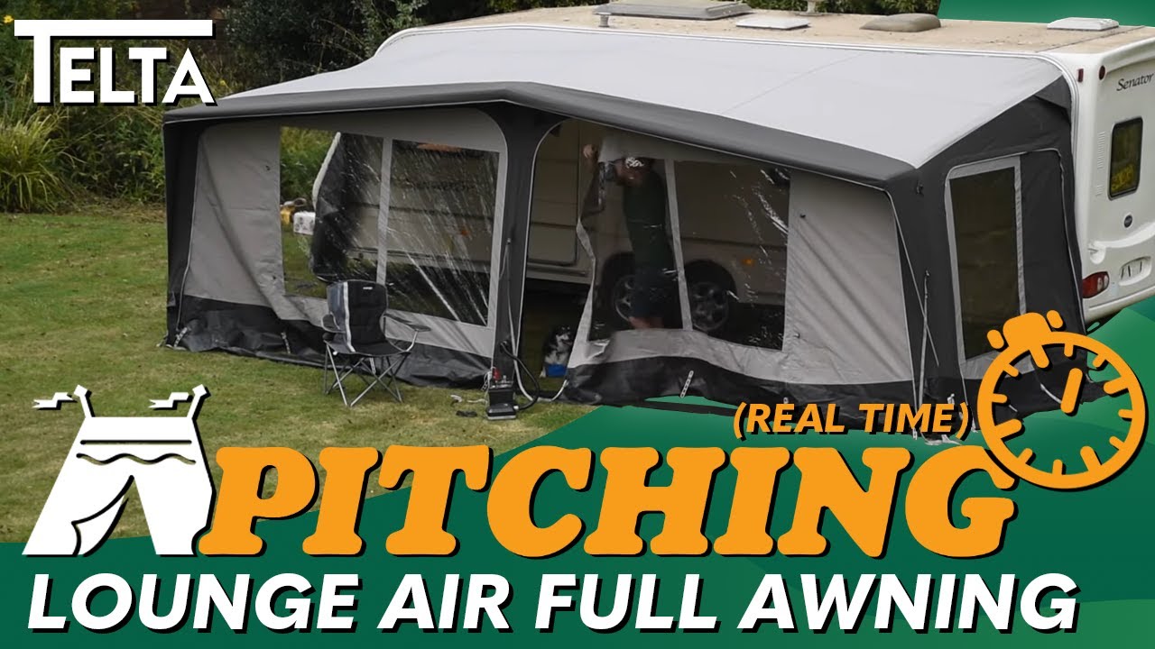Telta Lounge Air Full Awning Pitching & Packing (Real Time) Video