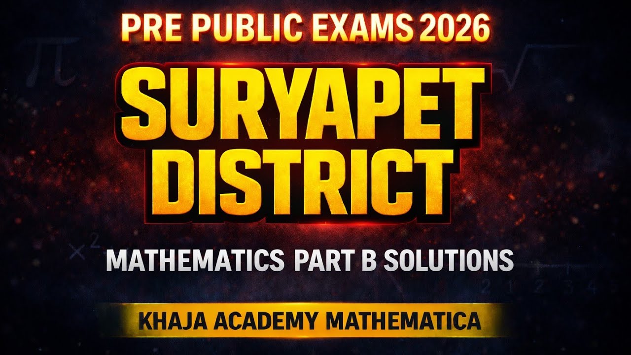 Class 10 Mathematics Suryapet Pre board February 2026