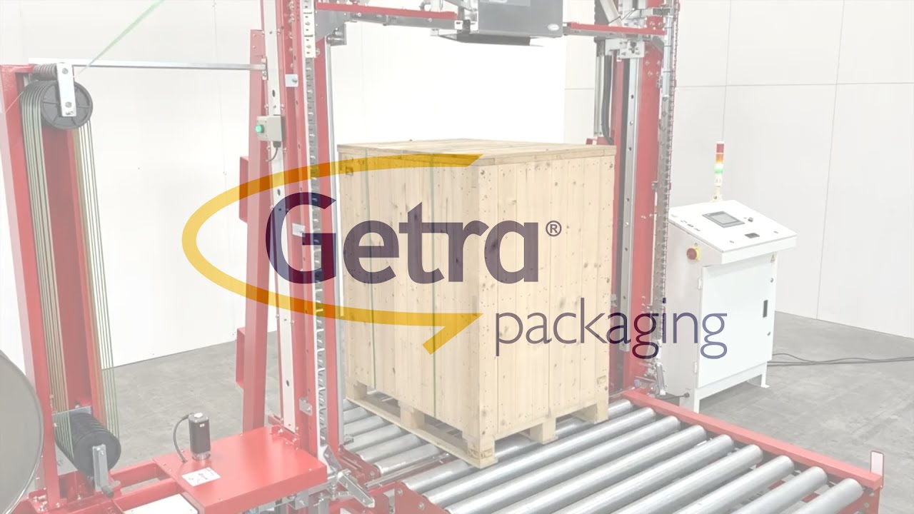 Getra TP 733VTS volautomatische verticale omsnoeringsmachine met omsnoeringskop bovenaan