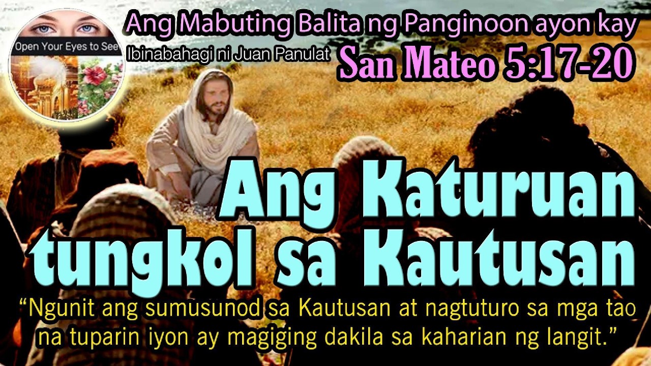 Sunday Gospel Reading – Ang Katuruan tungkol sa Kautusan