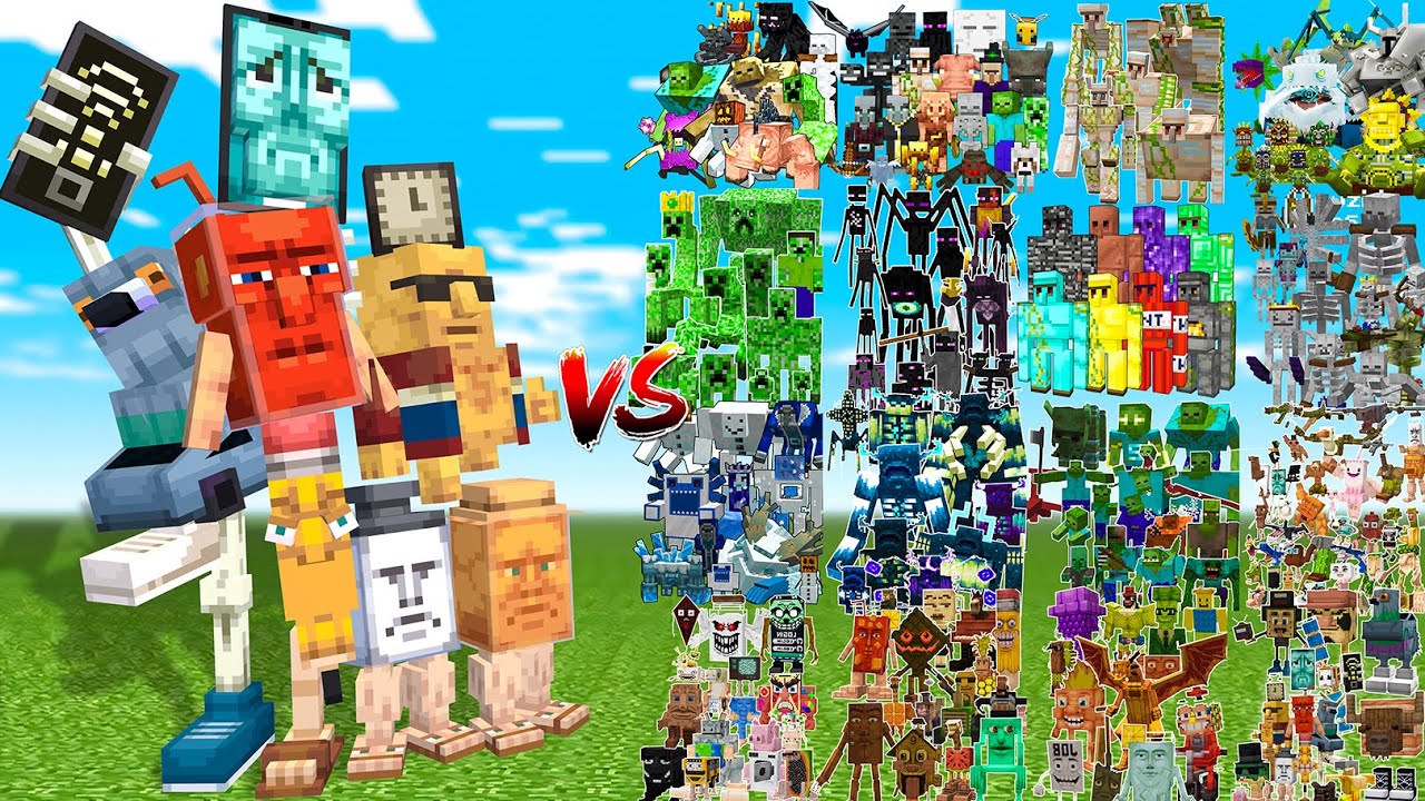 SUPREME BRAINROT BOSS vs ALL CREEPERS,ZOMBIES,SKELETONS,BRAINROT,GOLEMS,WARDENS!