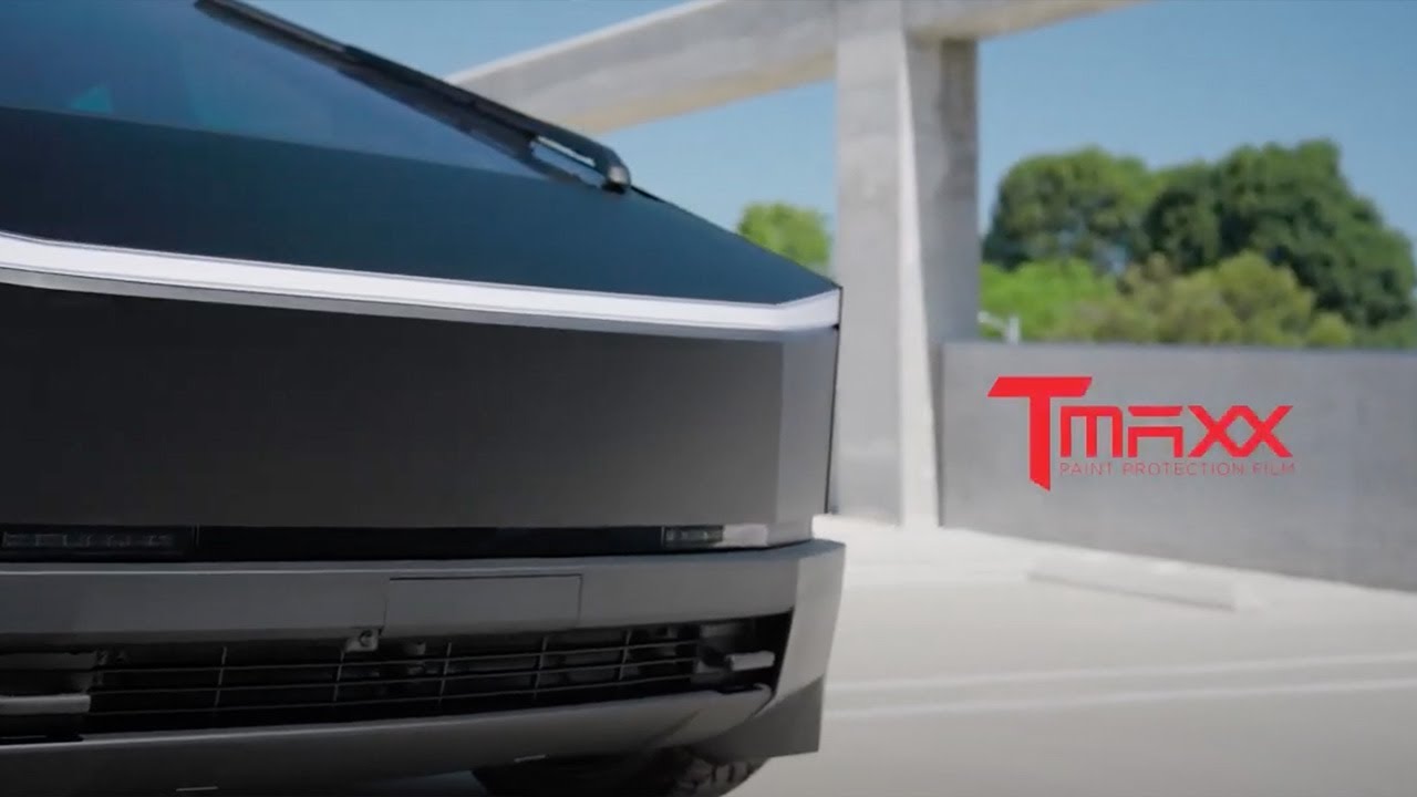 TMaxx Satin Black Paint Protection Film (PPF) Installed on Tesla Cybertruck by @TSportline