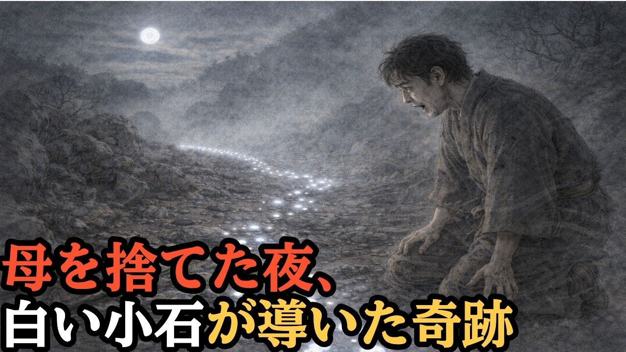信濃の姥捨て山 ― 母が残した白い小石が、村の掟を変えた夜【江戸時代・涙の恩返し物語】|日本昔話|親孝行|心温まる物語|野談
