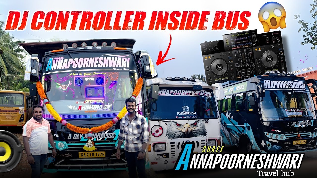 DJ controller 🎮🪩🔊 ಬಸ್ ಒಳಗೆ😳Is it possible? SHREE ANNAPOORNESHWARI TRAVEL HUB❤️
