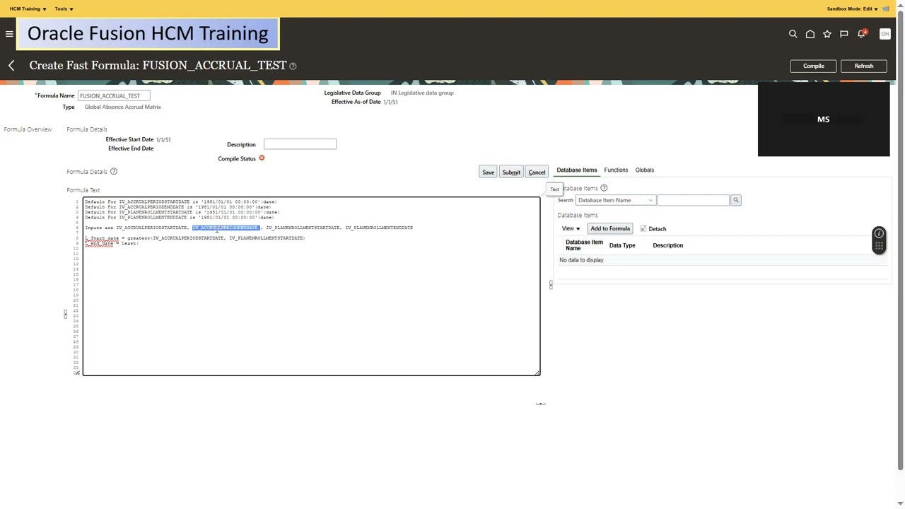 Oracle Absence Management - Fast formula 3